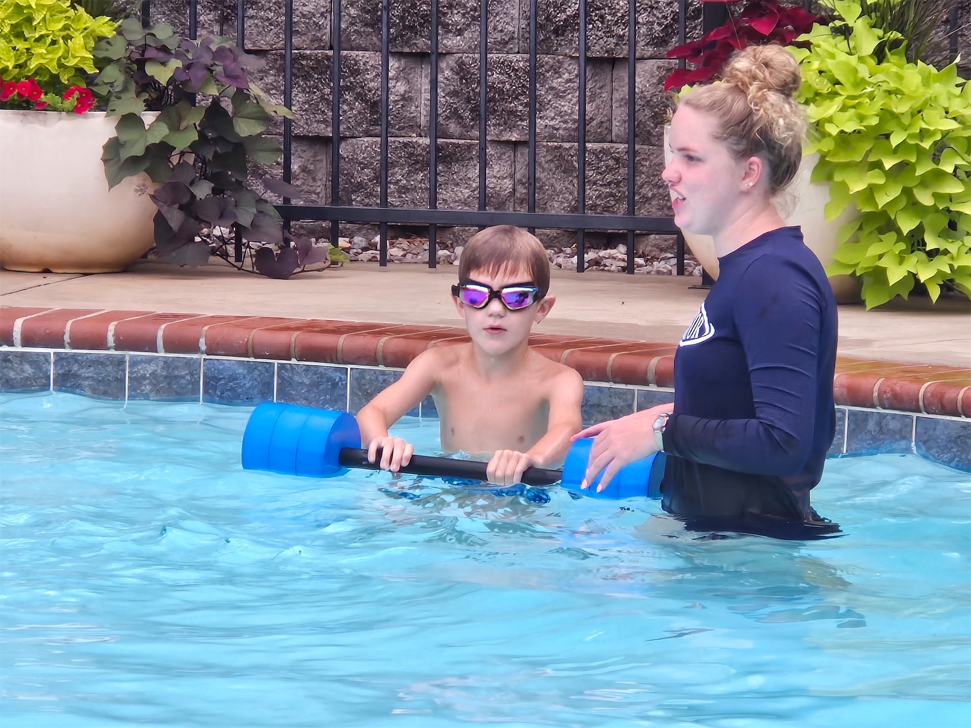 Swim lesson at Oklahoma Christian University indoor pool in Edmond